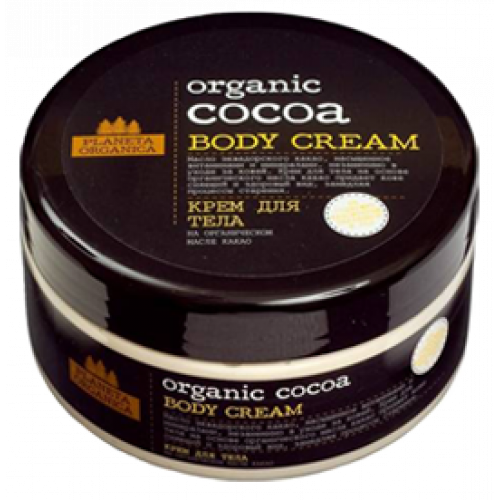 Крем для тела  ORGANIC COCOA  на масле какао, предотвращает преждевременное старение и дряблость кожи, серия Organic  300ml Planeta Organica